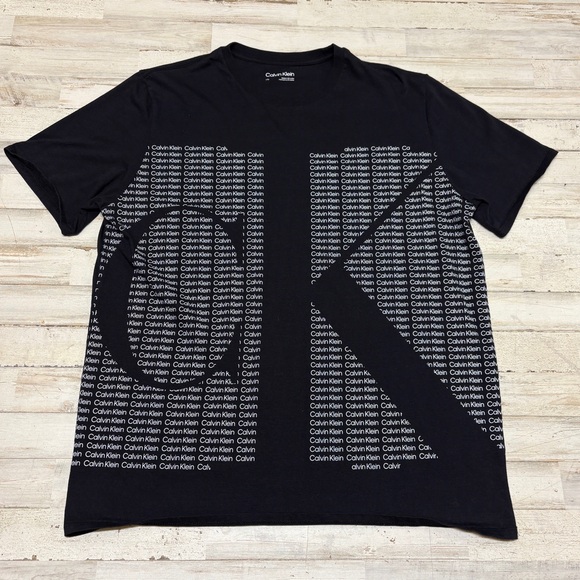Calvin Klein Men's' Short Sleeve Logo Printed Crew Neck Tee Shirt T-shirt Large - Picture 1 of 6